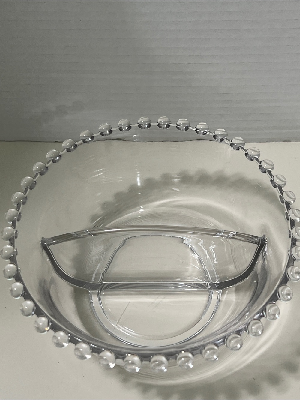 Vintage Imperial Glass Divided Dish Candlewick design